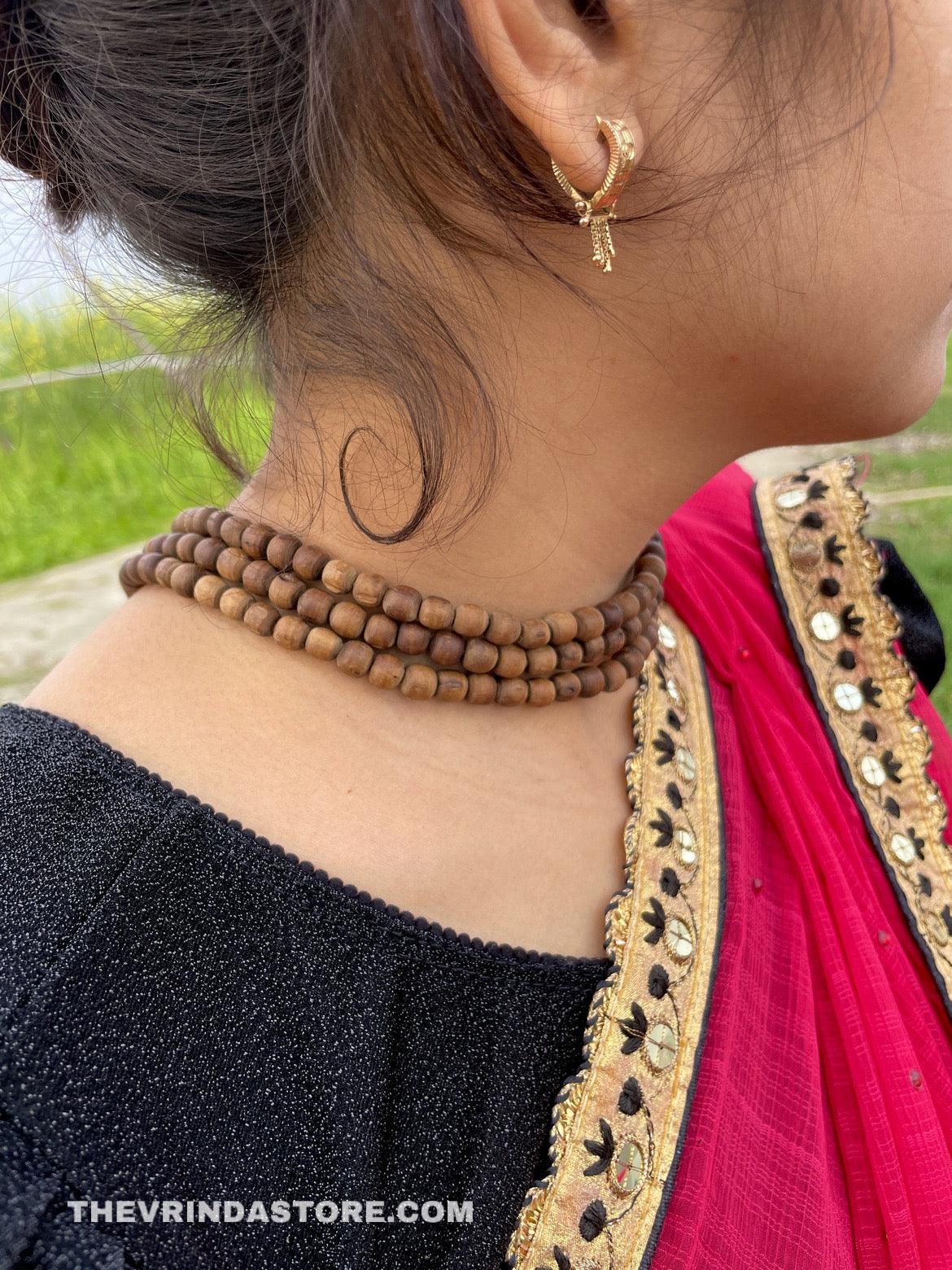 3 Round Brown Original Tulsi Mala(Round Beads)